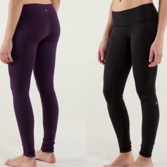 Lululemon Wunder Under Pant *Reversible Rare Color Deep Zinfandel / Black Size 4 - Picture 3 of 14